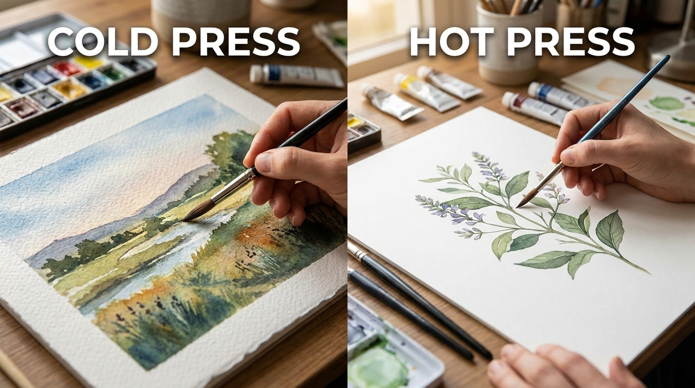 Cold press vs hot press paper comparison