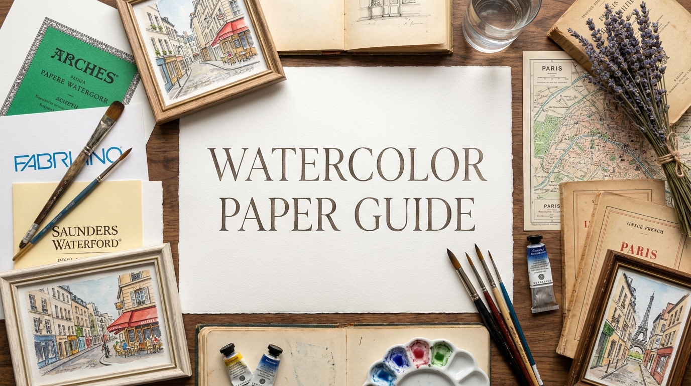 Watercolor paper guide header