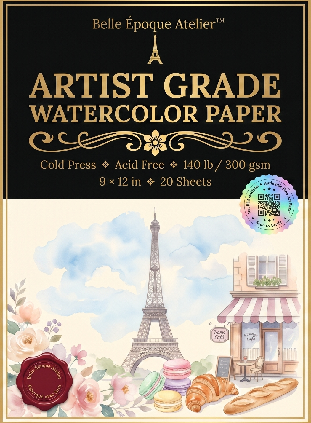 Artist-grade watercolor paper